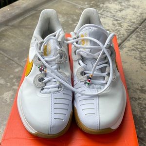 Womens Nike Court Women's Air Zoom GP Turbo Tennis White Gold CK7580-155